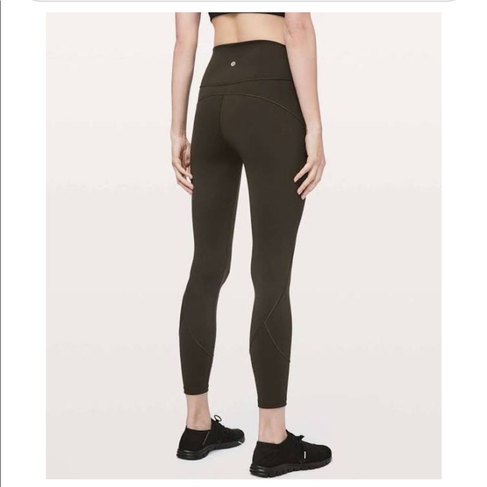 lululemon 4 in movement 7/8 tight 25” dark olive